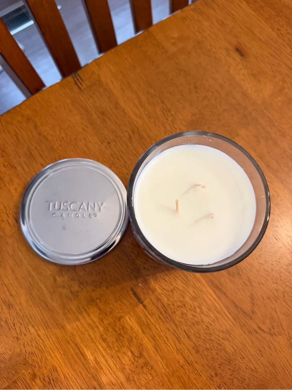 Tuscany Candle Limited Edition Holiday Hearth Glass 3 wick 14 oz Candle